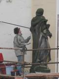 Oprava soch na farním kostele